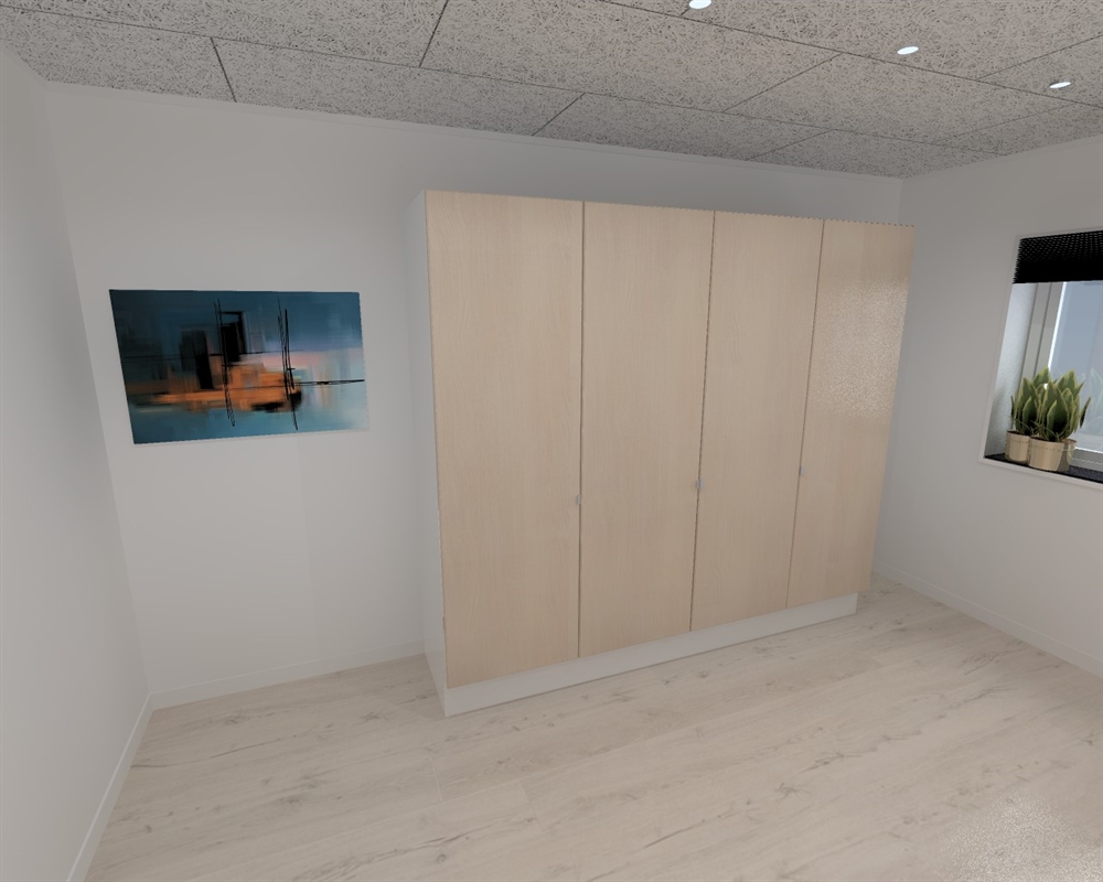 13: Kitchn Garderobeskab med 4 låger i træ 240 cm fra Kitchn med Plano Nature front